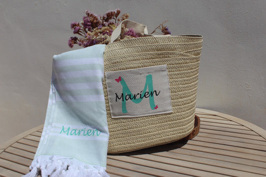 Capaza y toalla personalizada verano