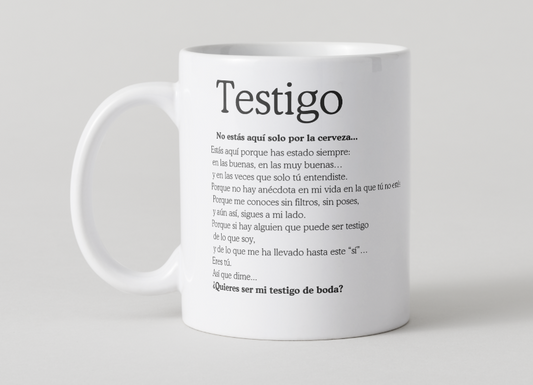 Taza Testigo Personalizada – Regalo Emotivo para Boda