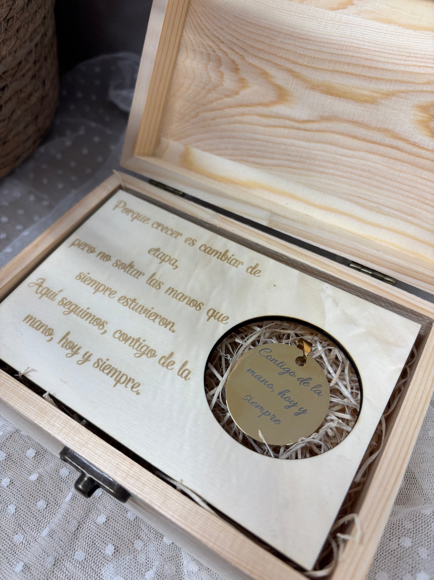 Caja para medalla con medalla con foto