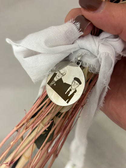 Medalla de ramo con foto – Recuerdo personalizado boda