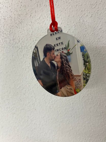 Bola Navidad foto acrílico