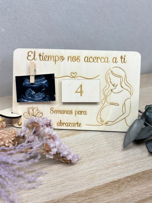 Placa Cuenta Atrás Embarazo — Celebra cada latido