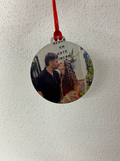 Bola Navidad foto acrílico