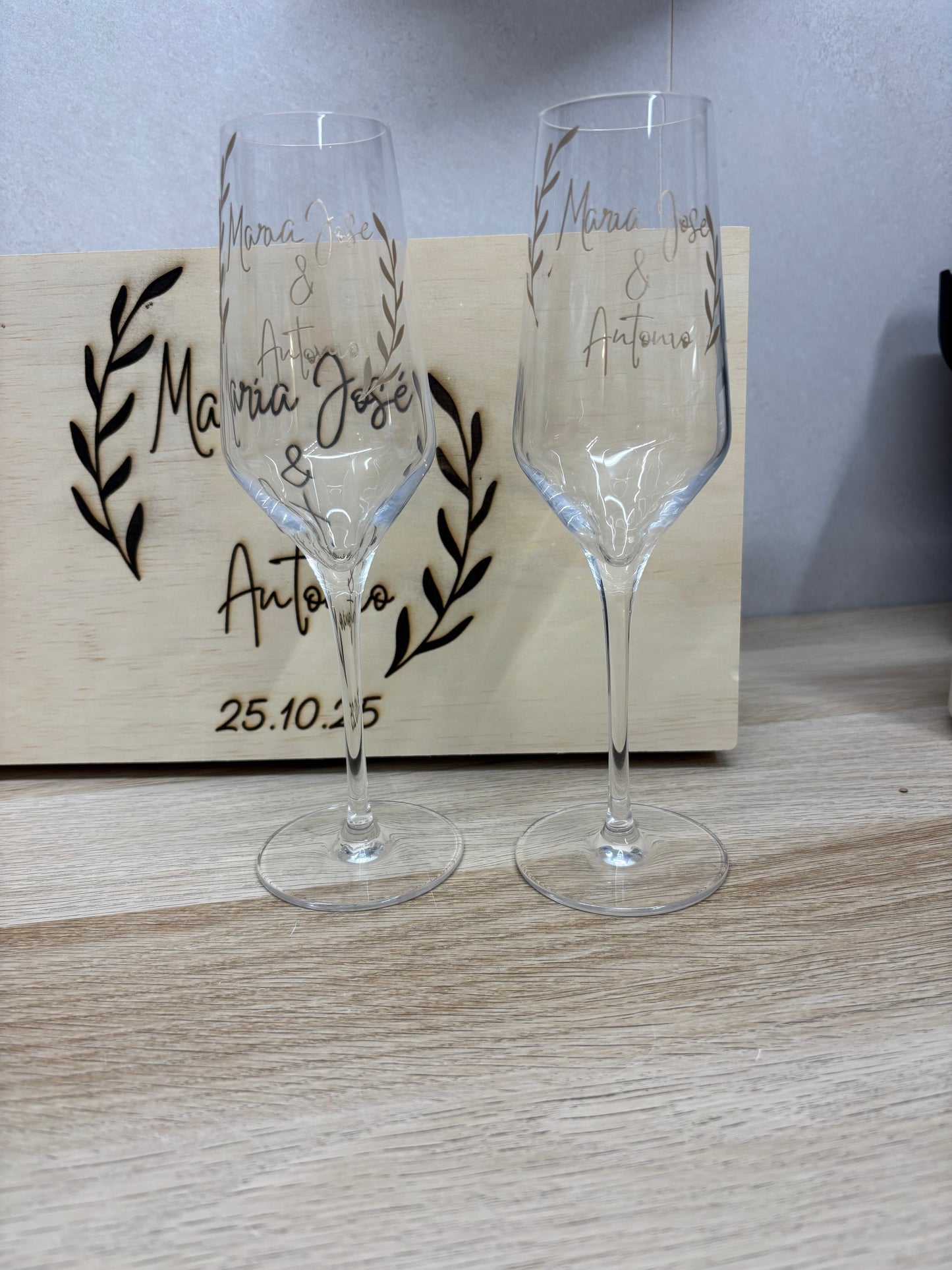 Copas de Novios Personalizadas + Caja “Novios”