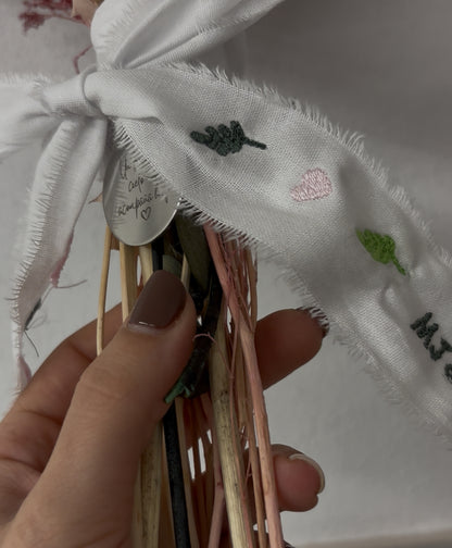 Pack Cinta de ramo bordada personalizada y medalla personalizada