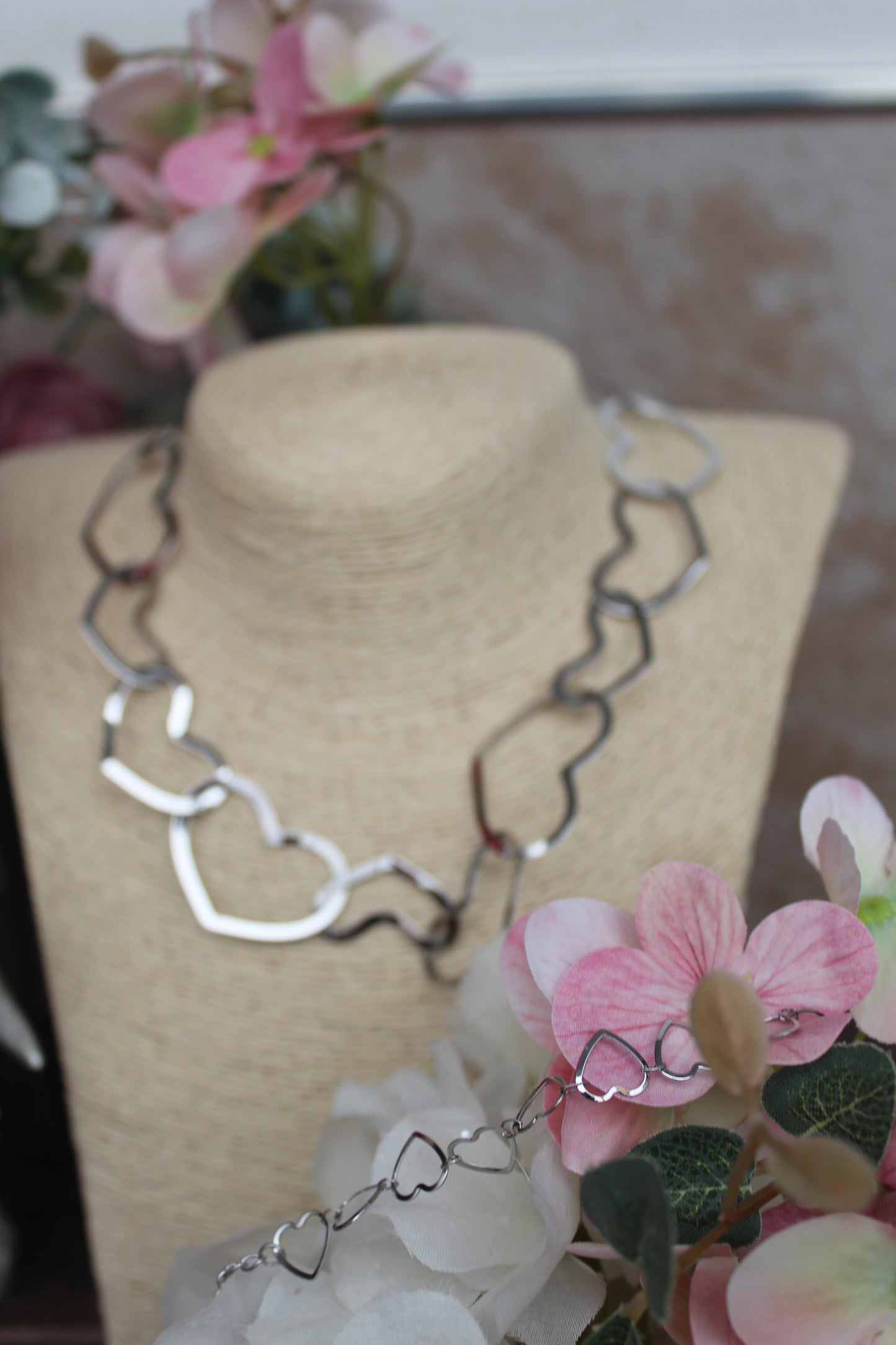 Collar corazones grandes