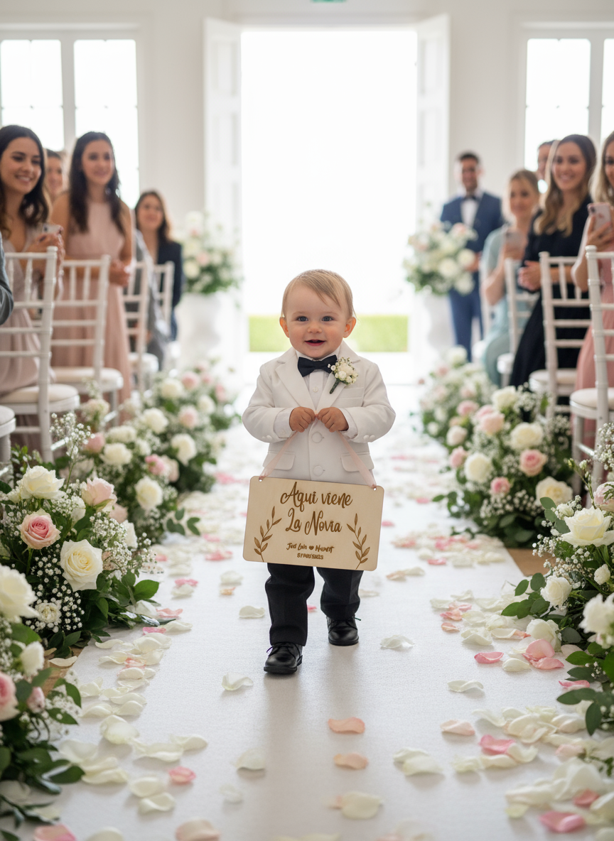 💍✨ Cartel “Aquí viene la novia” personalizado