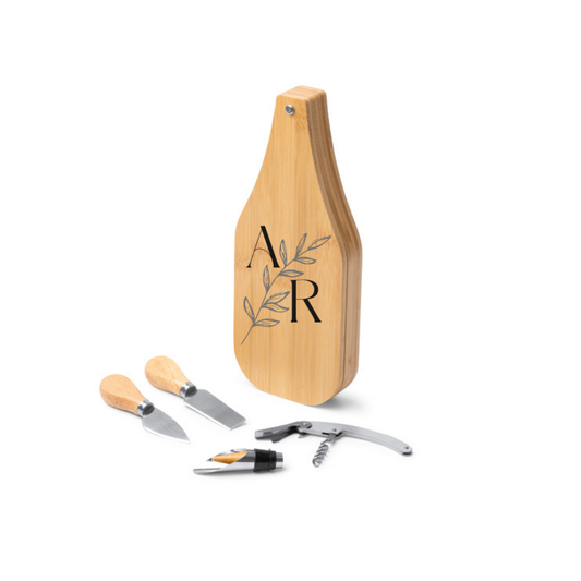 Set de vino y quesos personalizado