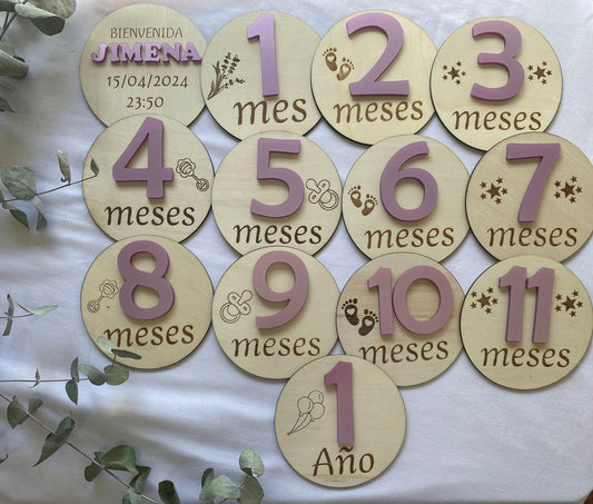 DISCOS CUMPLE MES PERSONALIZADOS