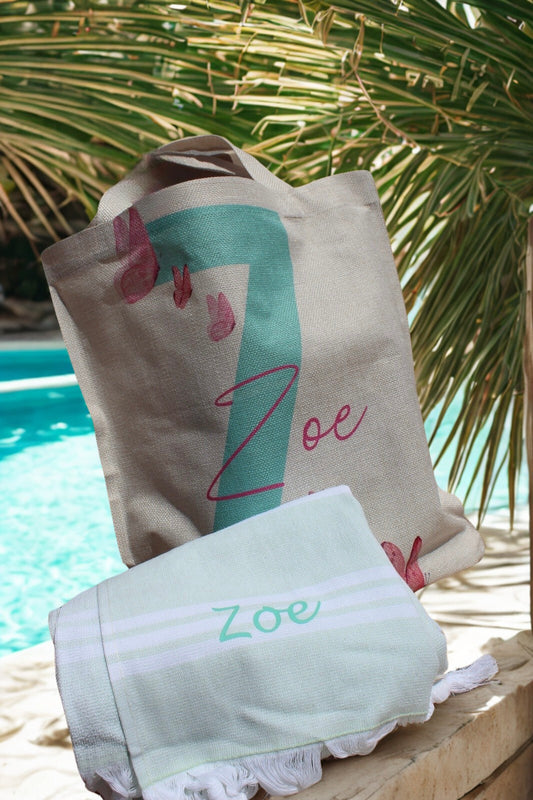 Pack tote bag y toalla personalizada