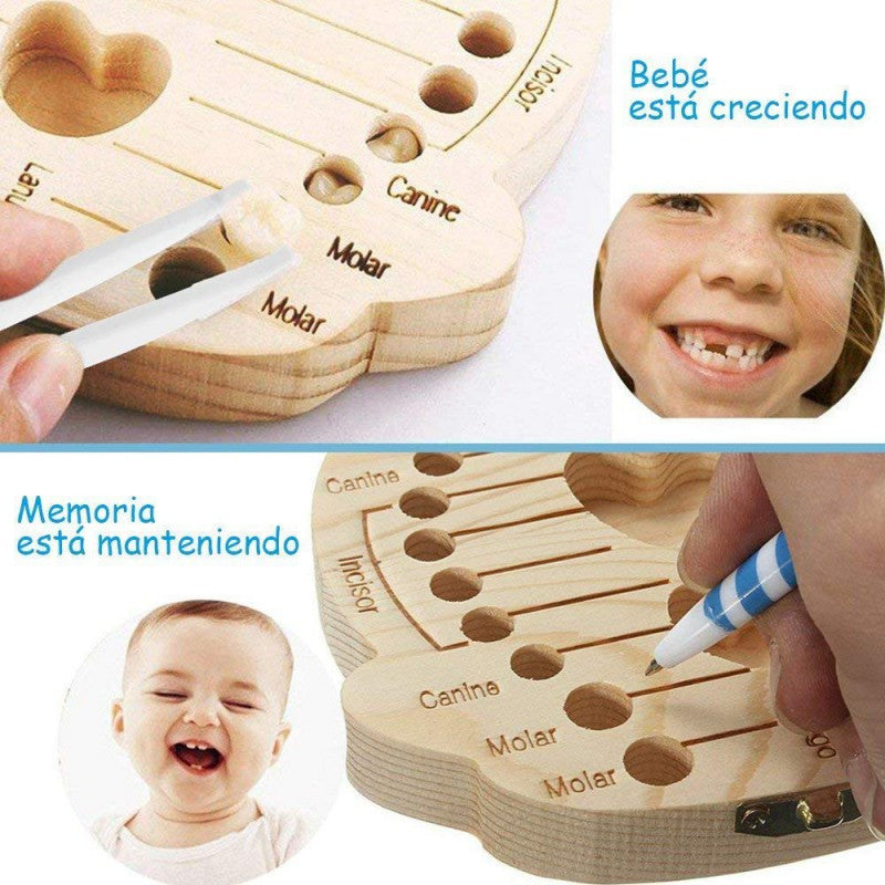 CAJITA DE MADERA PARA GUARDAR DIENTES DE LECHE NIÑO/NIÑA SIN PERSONALIZAR